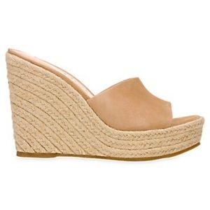 NEW Veronica Beard Dali 9.5 Suede Espadrille Wedge Sandals